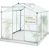 Juskys Aluminium Gewächshaus mit Fundament