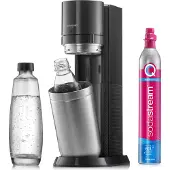 SodaStream Wassersprudler DUO Standard inkl. 2 Flaschen und Quick Connect Zylinder, titan