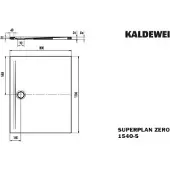 Kaldewei 354047980030 DW SUPERPLAN ZERO Mod.1540-5, 800 x