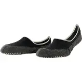 Falke Uni Hausschuhe - Cosyshoe, niedrig, Haus-Slipper, Anti-Rutsch, Füßlinge, Schurwolle Dunkelgrau 39-40