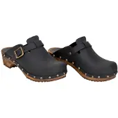 Sanita Wood-Kristel Open Clog Black Gr.36