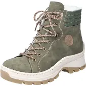 Rieker Schnürstiefel - Grün Synthetik Größe: 36 Normal