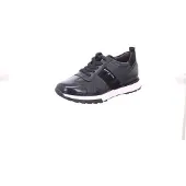 Paul green Damen Sneaker Schwarz mit Schnürverschluss und gepolsterter Lederdecksohle