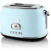 WESTINGHOUSE Zwei-Schlitz Toaster Retro Serie, 815 Watt, 6 Stufen, hellblau