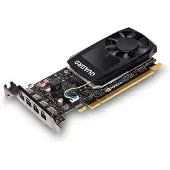 PNY VCQP1000-PB, Quadro P1000, 4 GB, GDDR5, 128 Bit, 5120 x 2880 Pixel, PCI Express x16 3.0