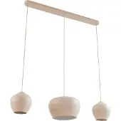 LUCANDE Malisa Pendelleuchte Beige - , Malisa, dimmbar, Beige, für Wohnzimmer, Metall, Skandinavisch