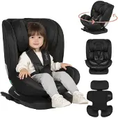 Lionelo Bastiaan i-Size Autokindersitz ab Geburt bis 12 Jahre, ab 0 kg bis 36 kg, i-Size, Isofix + Top Tether - Schwarz