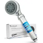Sanquell Legionellenfilter Duschkopf Safety Chrom | Medizintechnik | Sofortschutz | Diskret | Hochwertig
