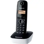 Panasonic KX-TG1611, DECT-Telefon, 50 Eintragungen, Anrufer-Identifikation, Schwarz, Weiß