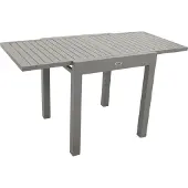 Degamo Balkontisch Gartentisch TIRANA 70/140x70cm, ausziehbar, Alu silbergrau