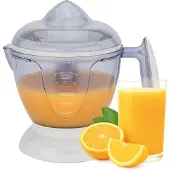 Bomann Saftpresse elektrisch | Start-/Stoppfunktion | 1,2L Orangensaftpresse | inkl. 2 Kegel | Rechts-Linkslauf | Orangenpresse | ZP 1092 CB