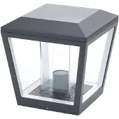 LUCANDE Sockelleuchte aussen Dunia , dimmbar, schwarz, Aluminium, Modern, Außenleuchte
