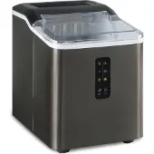 Klarstein Eiswürfelmaschine für Zuhause Camping Gastro, Schnelle Mini Eiswürfelmaschine Klein, Profi Eismaschine für Große Kleine Klare Eiswürfel, Selbstreinigend mit 1,5L Eiswürfelbehälter, 12kg/24h
