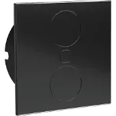 Doeco Einbausteckdose Duplex-Q, 1 Stk. Schukosteckdose, + USB-Charger, schwarz
