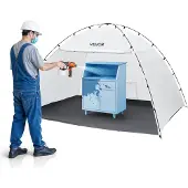 Vevor tragbares Lackierkabinenzelt (293x230x188 cm Arbeitsbereich) Sprühfarbenzelt für Sprühmalerei, wasserfeste Farbkabine mit integriertem Boden & aufrollbarer Tür für Schränke Stühle Tische