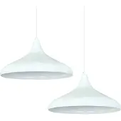 Bamyum Pendelleuchte, Champion, 2x Metall Lampe Ø 35cm Weiß Deckenlampe