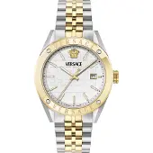 Versace VEKHA0625 Athletics silber gold Edelstahl Herren Uhr NEU