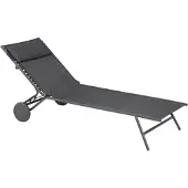 Lafuma Miami II Sonnenliege Stahl/Batyline Duo Obsidian