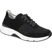 Gabor ROLLINGSOFT Damenschuhe - sportliche Schnür- Halbschuhe schwarz