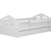 Kocot Kids Kinderbett Kacper weiß mit Schublade 180x80 cm ohne Matratze
