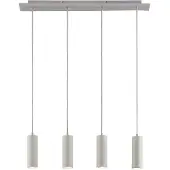 LINDBY Hängeleuchte Joffrey, 76 cm, weiß, 4-flg., GU10