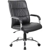 Dmora Bürostuhl Ballarat, Chefsessel mit Armlehnen, Ergonomischer Bürostuhl, 69x60h105/115 cm, Schwarz