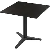 BIG Möbel Gastro Terrassentisch NICO | 70x70 cm | HPL Compact Dunkler Grafit Schiefer
