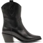 Lazamani Lu Damen Leder Cowboy-Stiefel Black Größe 36