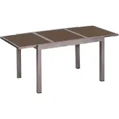 Merxx Gartentisch ausziehbar 120/180 x 90 cm braun - Aluminium