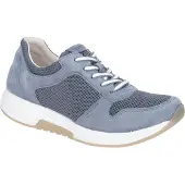 Gabor ROLLINGSOFT Damenschuhe - bequeme Schnür- Halbschuhe blau Freizeit NEU
