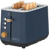 Ecg ST 2768 Timber Petrol | Toaster | 2 Fächer für Toast | 7 Intensitätsstufen | Kabelaufbewahrung | Edelstahl | Petrol |