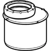 Geberit GE Silent-Pro, Reduktion, d110/75 mm, exzentrisch, kurz, 1 Stk.