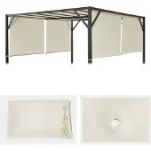 Mendler Ersatzbezug für Dach Pergola Pavillon Beja 3x4m creme