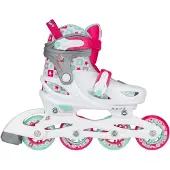 Nijdam inline-Skates SK8 Star 82A weiß/fuchsia Größe 33-36