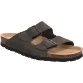 Rohde Herren Pantolette ergonomischer Zweiriemer aus Leder in Weite G Grado 5922, Größe:46 EU, Farbe:Grün