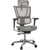 Hjh OFFICE Luxus Chefsessel ERGOHUMAN SLIM GEN2 Ergonomischer Bürostuhl mit Armlehnen (höhenverstellbar) Netzstoff Drehstuhl für Büro, Zuhause