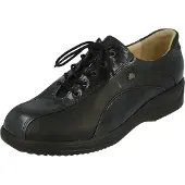Finn Comfort , Oviedo, Damen, Schnürer, Nero/Schwarz, Leder, NEU - Damenschuhe Bequeme Schnürschuhe, Schwarz