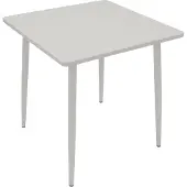 Degamo Bistrotisch Gartentisch Tisch DENVER 70x70cm, Metall weiß