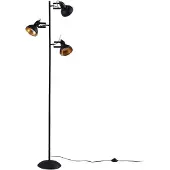 LINDBY Stehleuchte Lilly, schwarz, Metall, 170cm, E14