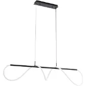 LUCANDE LED-Hängeleuchte Kisune, schwarz/weiß, Metall