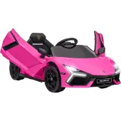 AIYAPLAY Kinder Elektroauto 12V Kinderauto mit 2,4G Fernbedienung, Musik, Rosa