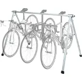 MCW Fahrrad-Sattelständer MCW-K39, Fahrradständer Aufhängebügel, Metall pulverbeschichtet 114x170x114cm ausziehbar silber