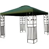 Linder Exclusiv GmbH Metallpavillon 3x3 m Pavillon Pergola Gartenpavillon Partyzelt Festzelt stabil grün