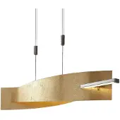 LUCANDE Marija Pendelleuchte L100 Gold/Silver - , Marija, dimmbar, Gold / Messing, für Wohnzimmer, Metall, Modern