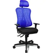Topstar Drehstuhl Headpoint SY - blau mit Armlehnen.