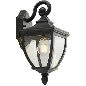 LINDBY Cerys Außenwandleuchte Black - , Cerys, dimmbar, Schwarz, für Balkon, Kunststoff, Antik