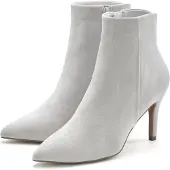 LASCANA High-Heel-Stiefelette Sommerstiefelette, Stiefel, hellgrau Größe 36