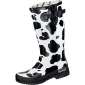 Bockstiegel Regenstiefel KUH schwarz/weiß Gr. 41