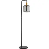 LINDBY Stehlampe Nimbora , schwarz, für Wohn- / Esszimmer, Metall, Modern, Stehlampe