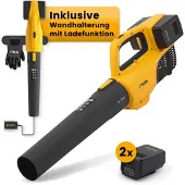 Stiga Akku Laubbläser | Leistungsstarker Laubbläser inkl. 2x 20 V Akku & Wandhalterung mit Ladefunktion | 2-stufiges Gebläse bis 155 km/h | kabellos